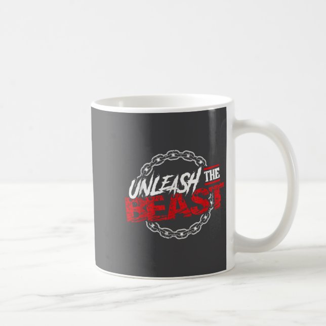 Caneca De Café Unleahe _ Gym Mode Fitness Motivation Wer  (Direita)