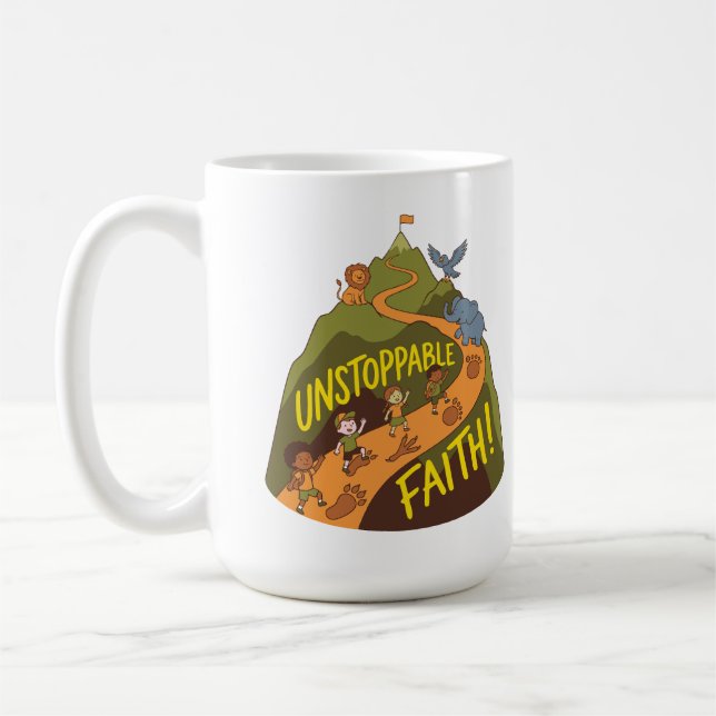 Caneca De Café Unstoppable Faith Adventure – Kids Nature Mountain (Esquerda)
