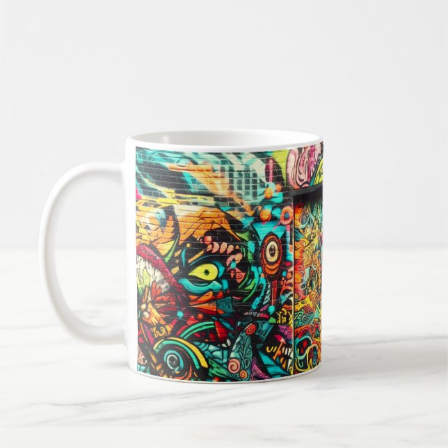 Caneca De Café Urban Chaos Mug – Vibrant Street Art Energy (Esquerda)