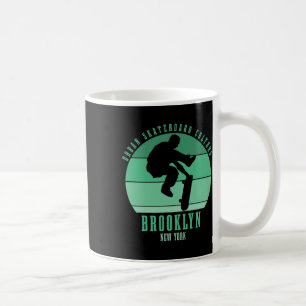 Caneca De Café Urn Skateboard de Skatista do Brooklyn Nova York