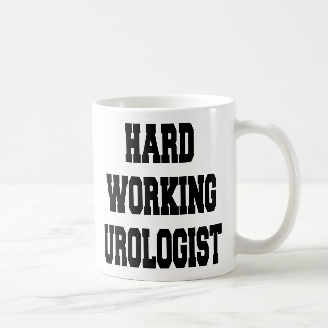 Caneca De Café Urologista de Trabalho do duro (Direita)