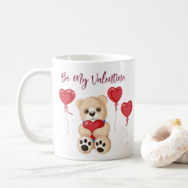 Caneca De Café Ursa de pelúcia para ser meu namorado com balão em