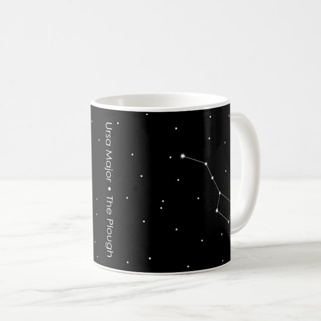 Caneca De Café Ursa Major, constelação 'O Voo' (Frente Esquerda)