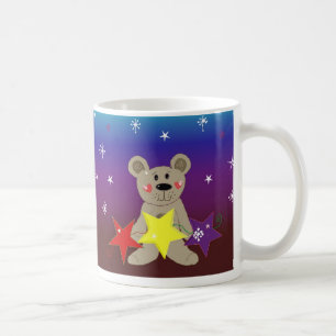 Caneca De Café Ursinho com Estrelas