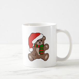 Caneca De Café Ursinho do Natal com chapéu do papai noel