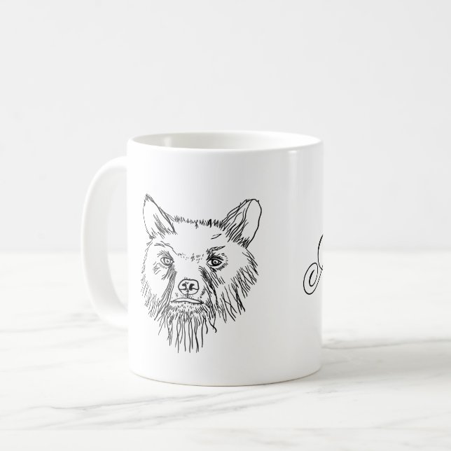 Caneca De Café Urso (Frente Esquerda)