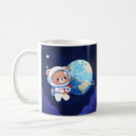 Caneca De Café Urso Astronauta de Abraço Cósmico