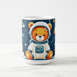 Caneca De Café Urso Astronauta de Porcelana Cósmica