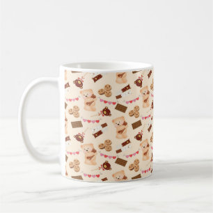 Caneca De Café Urso bonito e chocolate