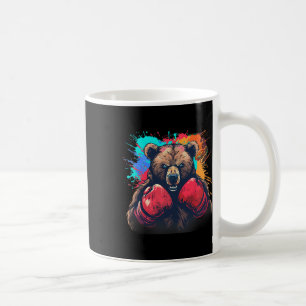 Caneca De Café Urso Boxeador Com Luvas de Boxe Kickboxing Boxe Di