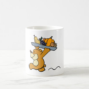 Caneca De Café Urso-Cachorro Carregando, Púltimo Colheita Festiva