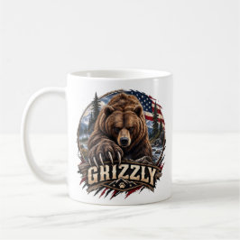 Caneca De Café Urso Cinzento - Selvagem Americano