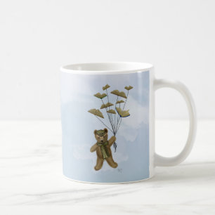 Caneca De Café Urso com Borboletas de Livro 3
