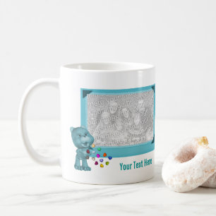 Caneca De Café Urso De Aqua Bonito E Foto Personalizada De Coraçõ