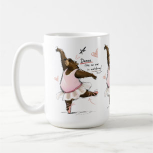 Caneca De Café Urso de Ballet Divertido Dançando como se Ninguém