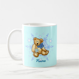 Caneca De Café Urso de Bebê Azul