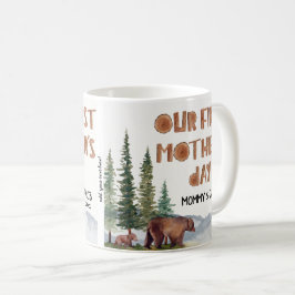 Caneca De Café Urso de Floresta Personalizado de 1rua Dia de as m