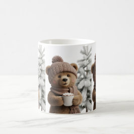 Caneca De Café Urso de Inverno Aconchegante - Amante de Cacau Doc
