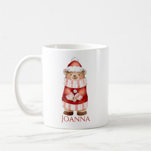 Caneca de Café Urso de Inverno Personalizada