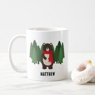 Caneca De Café Urso de Madeira