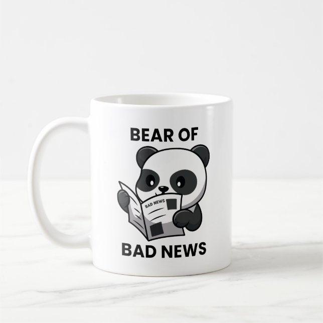 Caneca De Café Urso De Más Notícias (Esquerda)