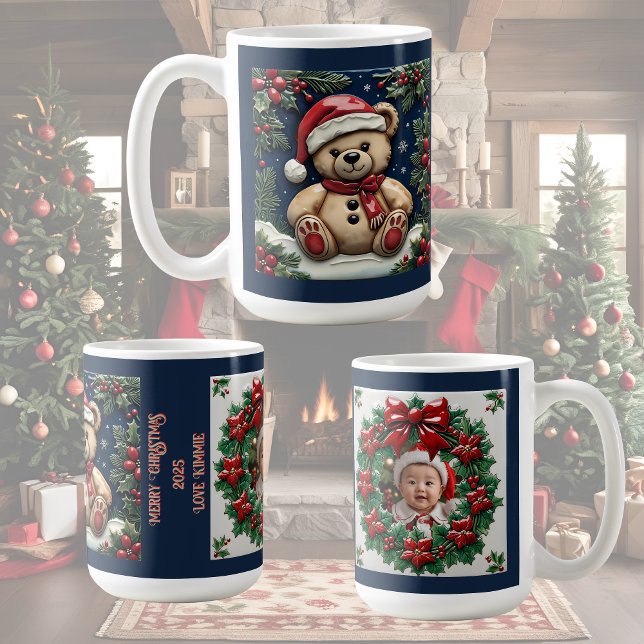 Caneca De Café Urso de Natal na Neve (Criador carregado)