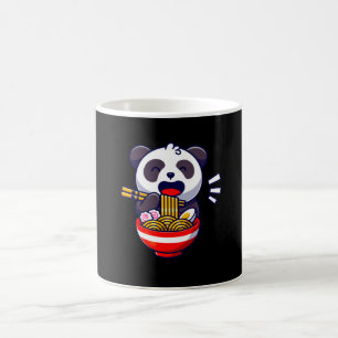 Caneca De Café Urso de Panda Bonito Come Sopa De Noodle Ramen