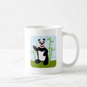 Caneca De Café Urso de panda bonito super 2 tomado partido