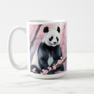 Caneca De Café Urso de Panda de Pintura em Aquarela
