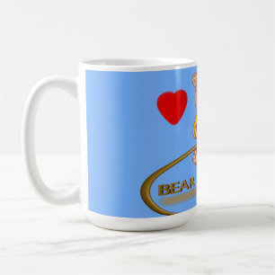 Caneca De Café Urso de Pelúcia Azul