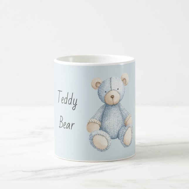 Caneca De Café Urso de Pelúcia Azul Creme (Centro)