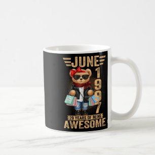 Caneca De Café urso de pelúcia de 29 anos de junho de 1997 aniver