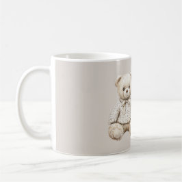 Caneca De Café Urso de Pelúcia de Creme Doce em Suéter