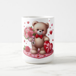 Caneca De Café Urso de pelúcia Dia de os namorados