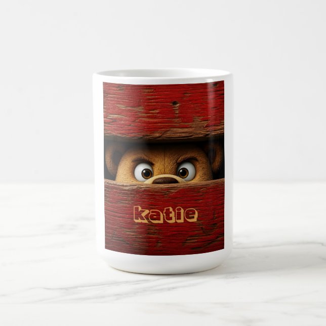Caneca De Café Urso de pelúcia engraçado  (Centro)