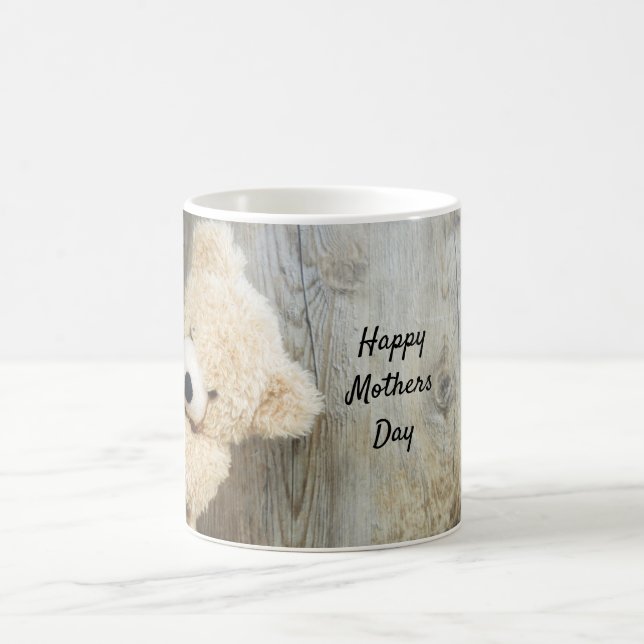 Caneca De Café Urso de pelúcia Feliz dia de as mães (Centro)