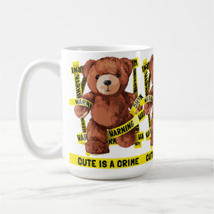 Caneca De Café Urso de Pelúcia Lutador Contra o Crime Fofo