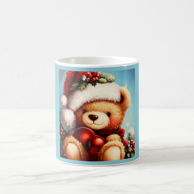 Caneca De Café Urso de Teddy de Natal 4 (Centro)