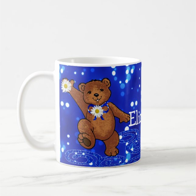 Caneca De Café Urso de ursinho da dança da margarida (Esquerda)