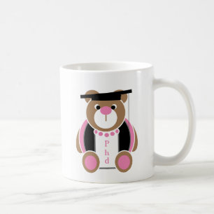 Caneca De Café Urso de ursinho fêmea bonito personalizado do Phd