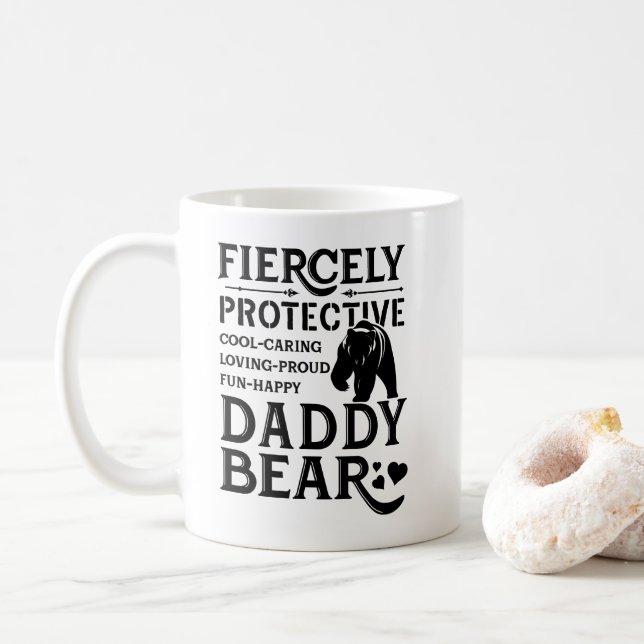 Caneca De Café urso do pai (Com Donut)