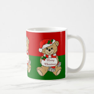 Caneca De Café Urso do Papai Noel Feliz Natal Fofo