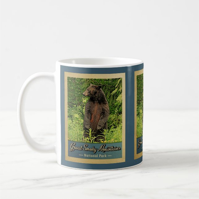 Caneca De Café Urso do parque nacional de Great Smoky Mountains (Esquerda)