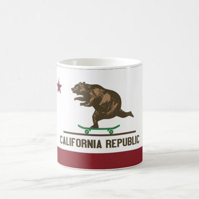 Caneca De Café Urso do skate de Califórnia (Centro)