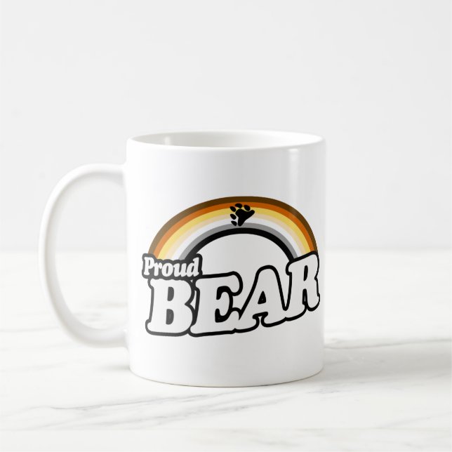 Caneca De Café Urso e Orgulhoso (Esquerda)