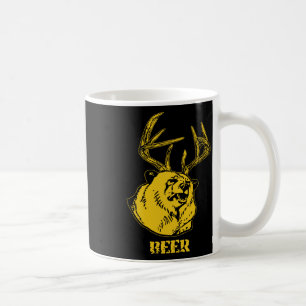 Caneca De Café Urso Engraçado Mais Veado Igual a Caça de Veado Ce