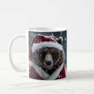 Caneca De Café Urso grizzle vestido num Café de roupa de Papai No