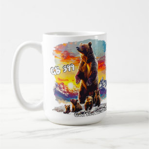 Caneca De Café Urso Grizzly 399 4 Cubs Grand Teton National Park