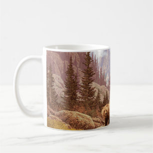 Caneca De Café Urso Grizzly nas Montanhas Rochosas/Urso AF-006g
