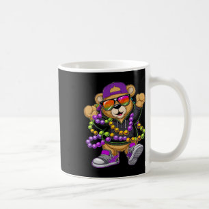 Caneca De Café Urso Hip Hop de Mardi Gras para Homens Nova Orlean